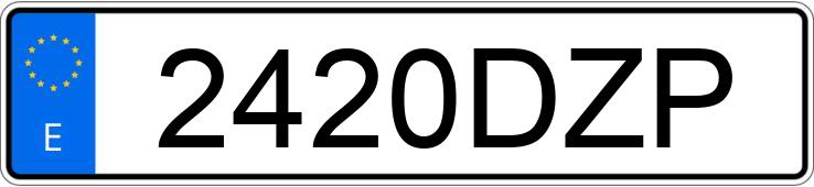 Numer rejestracyjny 2420DZP posiada SUZUKI JIMNY