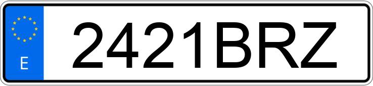 Numer rejestracyjny 2421BRZ posiada SEAT IBIZA