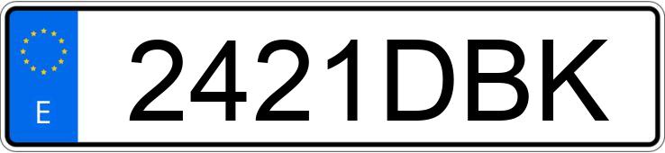 Numer rejestracyjny 2421DBK posiada CITROEN XSARA