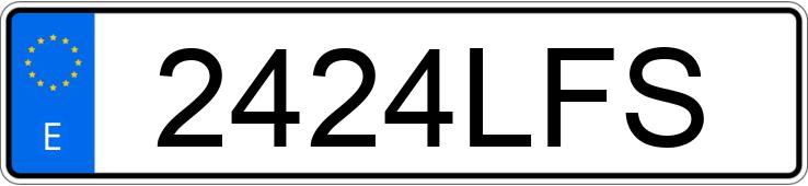 Numer rejestracyjny 2424LFS posiada AUDI A3