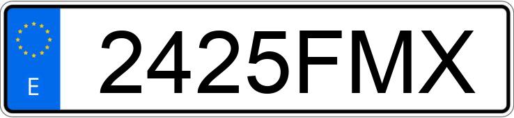 Numer rejestracyjny 2425FMX posiada Citroen C6