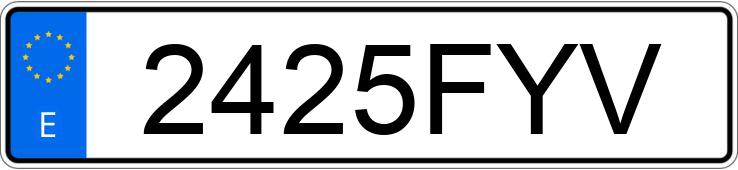 Numer rejestracyjny 2425FYV posiada AUDI TT