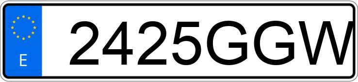 Die Registrierungsnummer 2425GGW hat BMW SERIE 3
