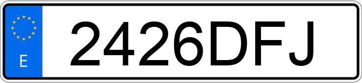 Numer rejestracyjny 2426DFJ posiada VOLKSWAGEN POLO