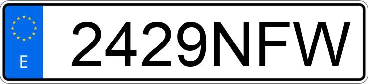 Numer rejestracyjny 2429NFW posiada HYUNDAI STARIA