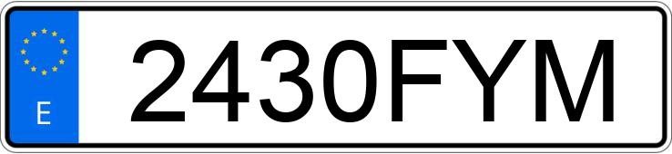 Numer rejestracyjny 2430FYM posiada AUDI A5