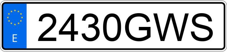 Numer rejestracyjny 2430GWS posiada SEAT LEON