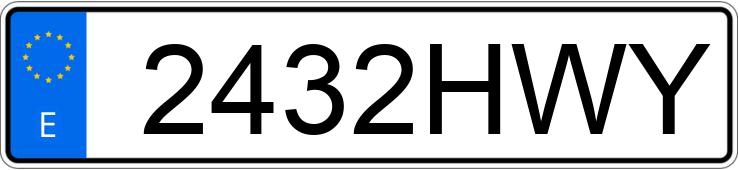 Numer rejestracyjny 2432HWY posiada MERCEDES C (205)