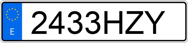 Numer rejestracyjny 2433HZY posiada VOLKSWAGEN GOLF Numer rejestracyjny 2433HZY posiada VOLKSWAGEN GOLF