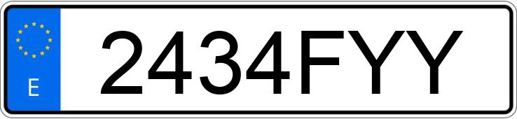 Numer rejestracyjny 2434FYY posiada OPEL ASTRA GTC