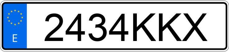 Numer rejestracyjny 2434KKX posiada MAZDA CX-3