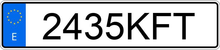 Numer rejestracyjny 2435KFT posiada FORD FIESTA 1.5 TDCI 85 S/S VIGNALE