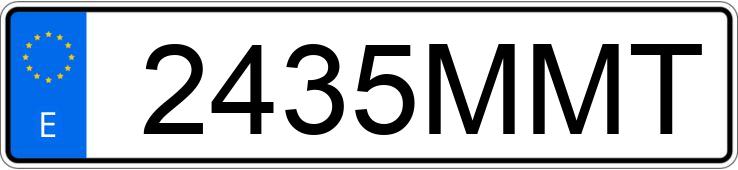 Numer rejestracyjny 2435MMT posiada AUDI RS3 SPORTBACK