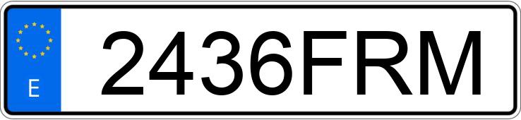 Numer rejestracyjny 2436FRM posiada BMW SERIE 3