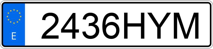 Numer rejestracyjny 2436HYM posiada PORSCHE CAYMAN