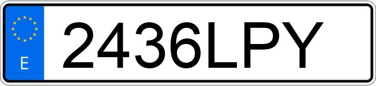 Numer rejestracyjny 2436LPY posiada ABARTH 595