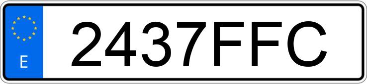 Il numero di registrazione 2437FFC ha RENAULT MEGANE