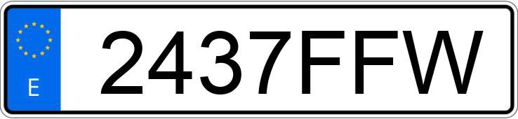 Numer rejestracyjny 2437FFW posiada PEUGEOT 407