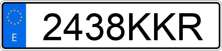 Numer rejestracyjny 2438KKR posiada VOLKSWAGEN CADDY