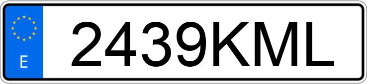 Numer rejestracyjny 2439KML posiada RENAULT KANGOO