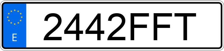 Numer rejestracyjny 2442FFT posiada TOYOTA RAV4