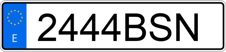 Numer rejestracyjny 2444BSN posiada AUDI A3