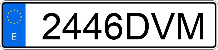 Numer rejestracyjny 2446DVM posiada AUDI A3