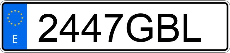 Numer rejestracyjny 2447GBL posiada AUDI A3