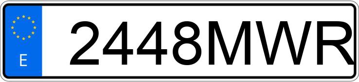 Numer rejestracyjny 2448MWR posiada SYM ADX