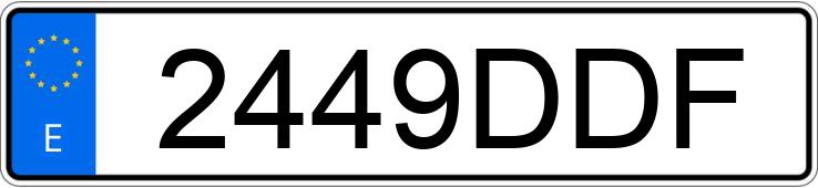 Le numéro d’enregistrement 2449DDF a MITSUBISHI MONTERO SPORT