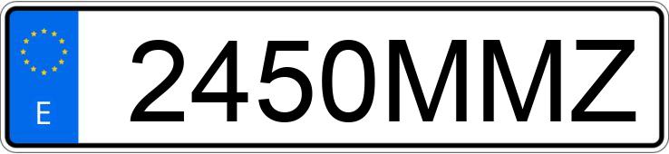 Die Registrierungsnummer 2450MMZ hat TOYOTA COROLLA