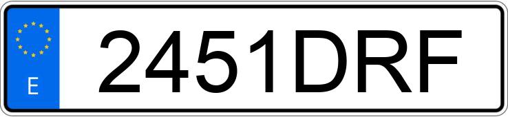 Numer rejestracyjny 2451DRF posiada VOLKSWAGEN GOLF