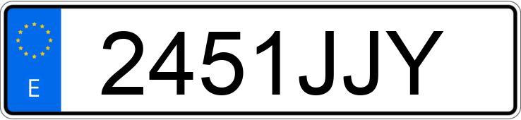 Numer rejestracyjny 2451JJY posiada KIA RIO