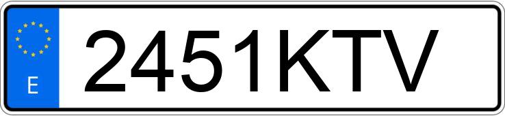 Numer rejestracyjny 2451KTV posiada FORD FOCUS