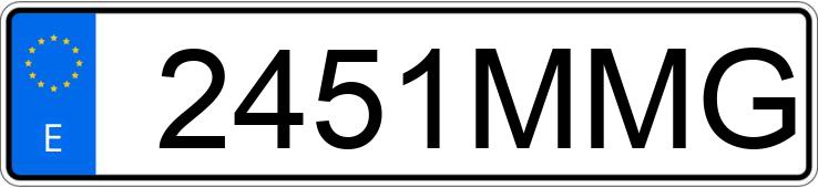 Numer rejestracyjny 2451MMG posiada TESLA MODEL Y