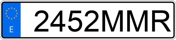 Numer rejestracyjny 2452MMR posiada VOLKSWAGEN UP