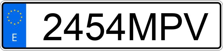 Numer rejestracyjny 2454MPV posiada RENAULT MASTER
