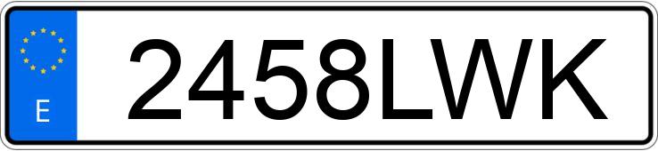 Numer rejestracyjny 2458LWK posiada FORD KUGA