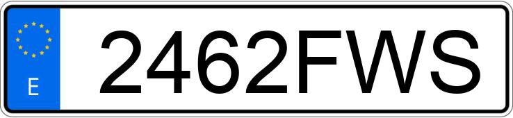 Numer rejestracyjny 2462FWS posiada FIAT DOBLO