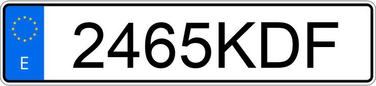 Le numéro d’enregistrement 2465KDF a FIAT 500
