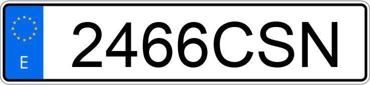 Numer rejestracyjny 2466CSN posiada MERCEDES C (203)