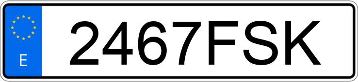 Numer rejestracyjny 2467FSK posiada MERCEDES VITO
