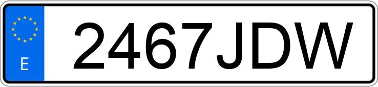 Numer rejestracyjny 2467JDW posiada TOYOTA AURIS