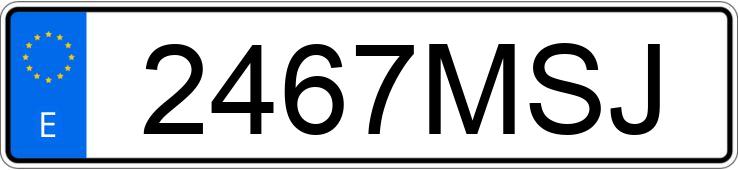 Il numero di registrazione 2467MSJ ha TESLA MODEL 3