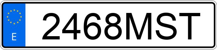 Numer rejestracyjny 2468MST posiada MG ZS