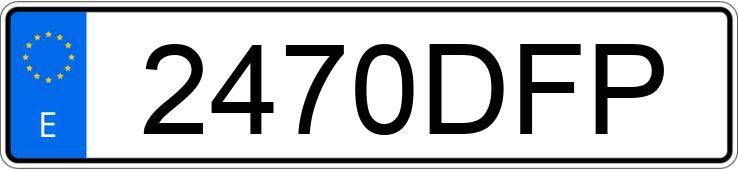 Numer rejestracyjny 2470DFP posiada FORD TRANSIT