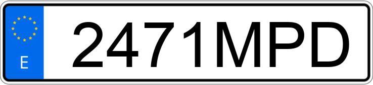 Numer rejestracyjny 2471MPD posiada TOYOTA RAV4