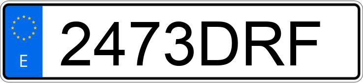 Numer rejestracyjny 2473DRF posiada PEUGEOT 307