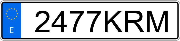 Numer rejestracyjny 2477KRM posiada FORD TOURNEO COURIER