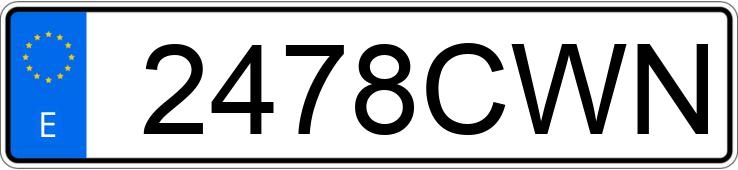 Numer rejestracyjny 2478CWN posiada OPEL MERIVA